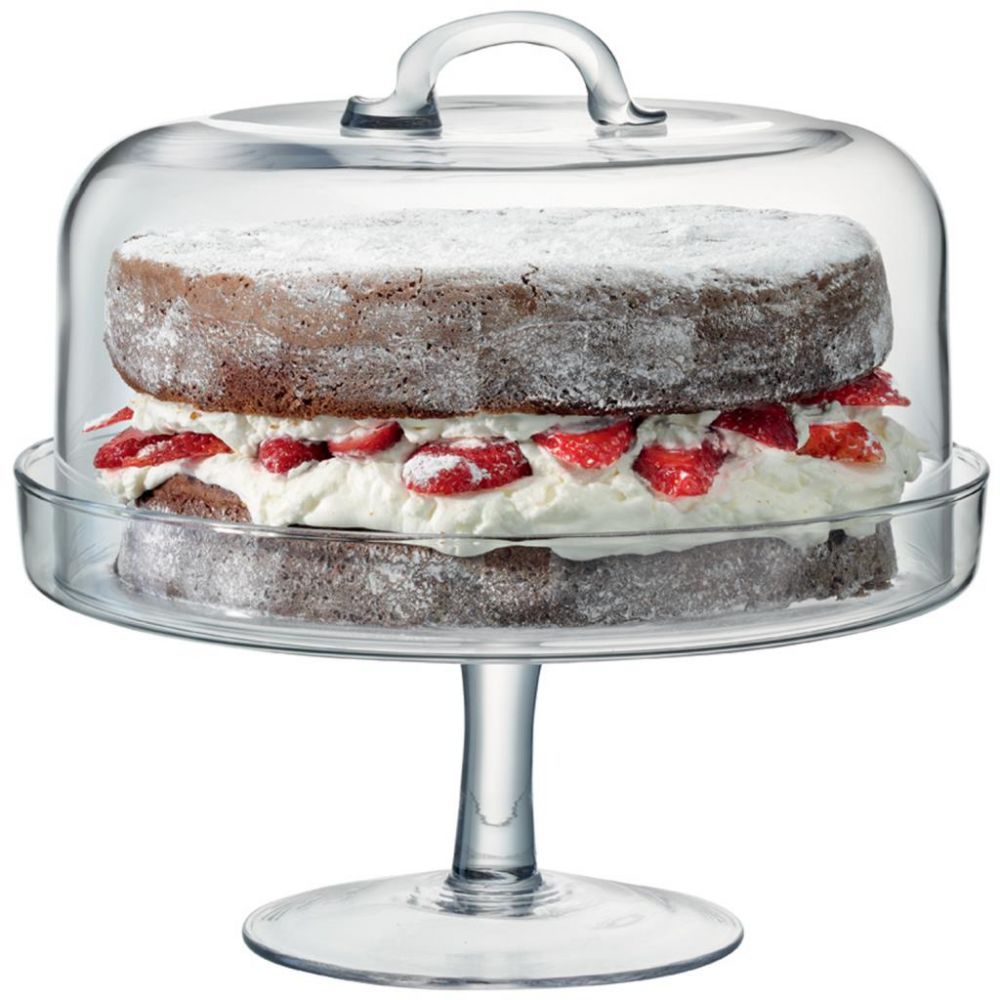 Блюдо для торта с крышкой Serve, Д27 см / 25 см., В30 см, LSA International, арт.:G875-25-301